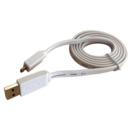 MKF-1021White USB/Micro USB, datový a nabíjecí kabel, ploché provedení, bílý, délka 1 m