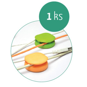 MKF-UK03 Organizace kabelů , pro 2 kabely, černá/oranžová, 1 ks