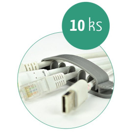 MKF-UK04 Organizace kabelů, svorky, černé, 10 ks