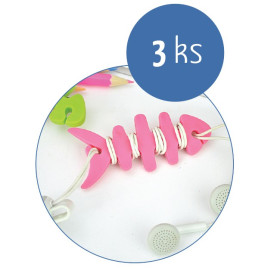 MKF-S50 Organizace kabelů pro sluchátka, Color mix, 3 ks