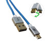 MKF-REV12BL USB/Micro USB, datový a nabíjecí kabel, oboustranné konektory, modrý, délka 1,2 m_2