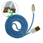 MKF-REV12BL USB/Micro USB, datový a nabíjecí kabel, oboustranné konektory, modrý, délka 1,2 m_3