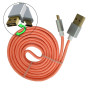MKF-REV12OR USB/Micro USB, datový a nabíjecí kabel, oboustranné konektory, růžový, délka 1,2 m_3