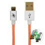 MKF-REV12OR USB/Micro USB, datový a nabíjecí kabel, oboustranné konektory, růžový, délka 1,2 m