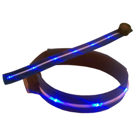 MKF-Flash svítící pásek, délka 48 cm, 3 módy blikání, modrá