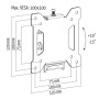 MKF-313DN držák na TV, Sklopný, VESA 100x100, Nosnost 50 kg_2