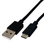 MKF-USB2.0A/3.1C, USB/USB-C, datový a nabíjecí kabel, černý, délka 1,2 m