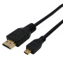 MKF-101352/1,8m video kabel HDMI/HDMI Micro, V2.0, 18 Gb/s, 3D, 1080p, 19 pin, Hight speed, 1,8 m