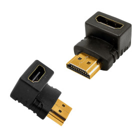 MKF-1232 HDMI/HDMI 90°, lomená redukce HDMI, V2.0, černá