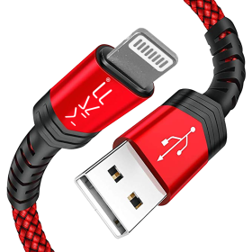 MKF-USB12AL datový a nabíjecí kabel USB A / Lightning, 20W, 2A, opletení, 1,2 m