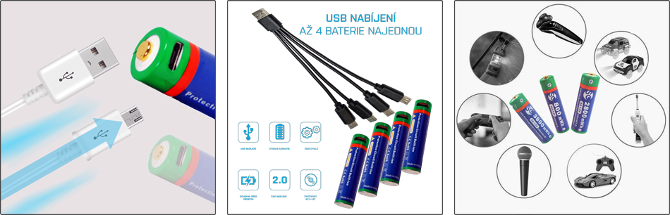 Nabíjecí baterie USB MKF